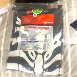 Supreme Hanes bone thermal crew